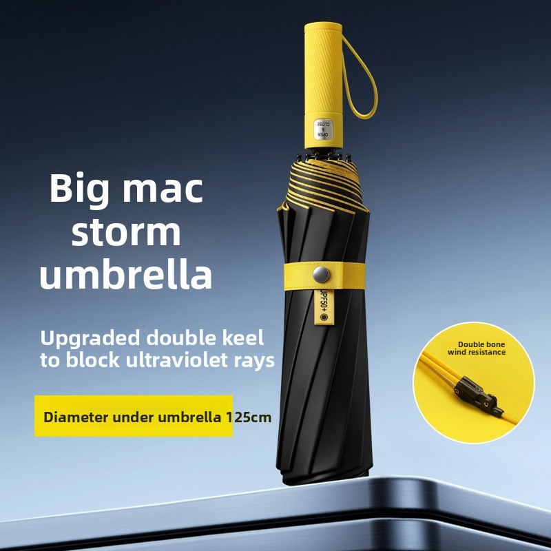 125CM Triple Fold Double Layer - Golf Umbrella Large 评论和价格
