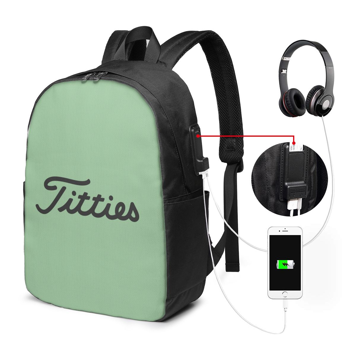 Titties Golf Ball Backpack Tra - Golf Bag 评论和价格