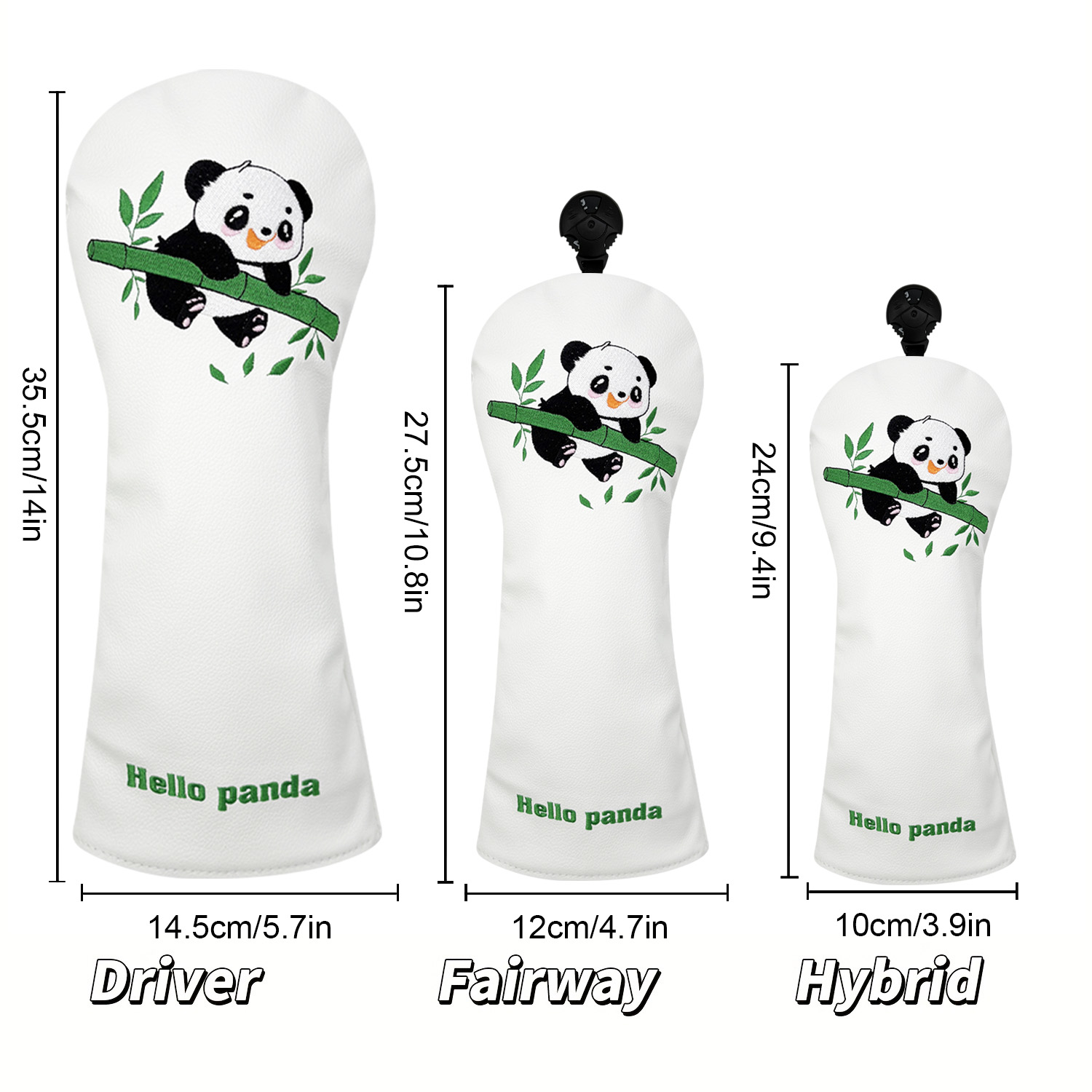 Vintage PU Leather Cute Panda  - Golf Driver 评论和价格
