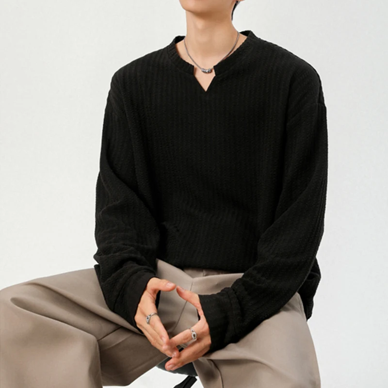 Autumn Male V Notch Neck Long  - Golf Tees 评论和价格