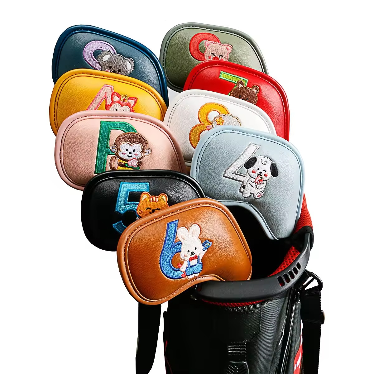 9Pcs Cute Cartoon Animal Golf  - Golf Clubs 评论和价格
