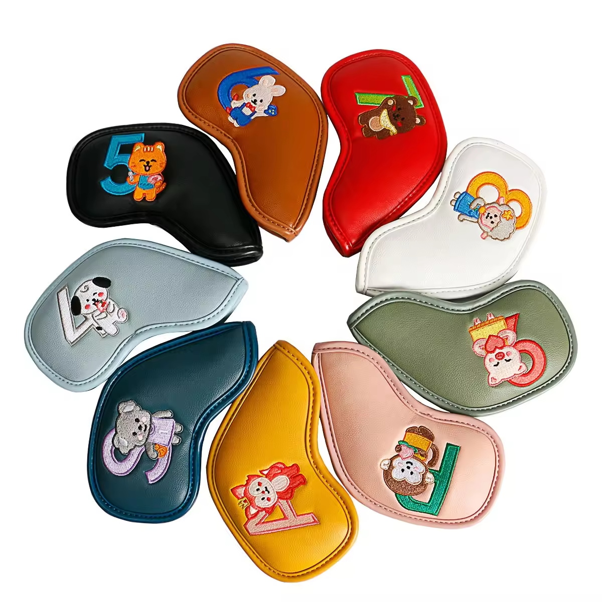 9Pcs Cute Cartoon Animal Golf  - Golf Clubs 评论和价格
